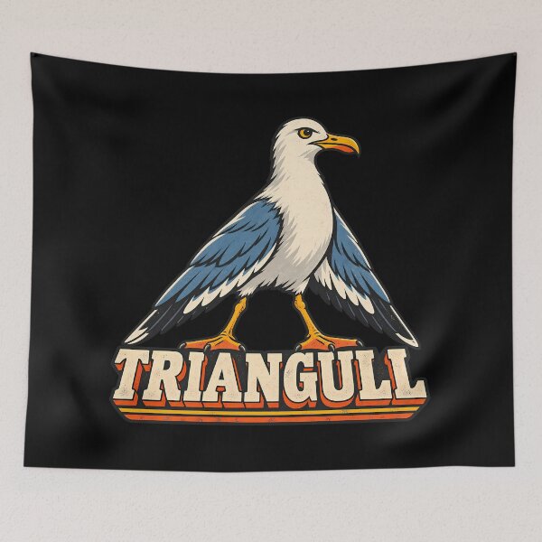 Item preview, Triangull Funny Seagull Bird Pun Geometry Humor Retro designed and sold by Photo-Sphere101.