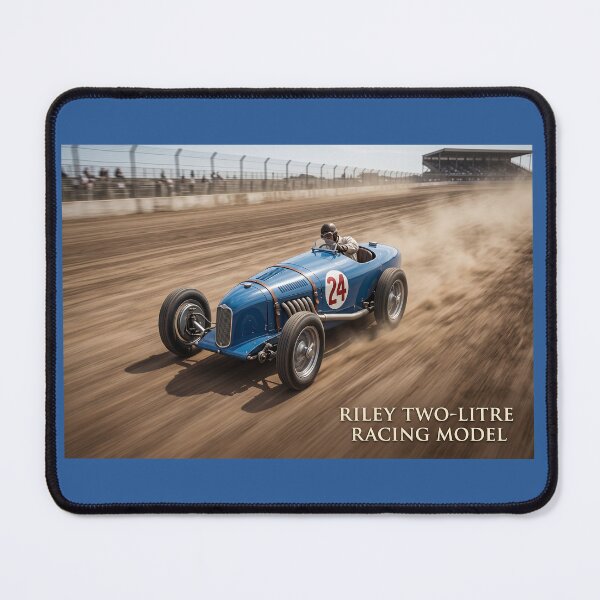 Item preview, Vintage Blue Riley Two-Litre Racing Model on Dust Track designed and sold by ArtworkNorth.