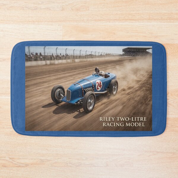 Item preview, Vintage Blue Riley Two-Litre Racing Model on Dust Track designed and sold by ArtworkNorth.