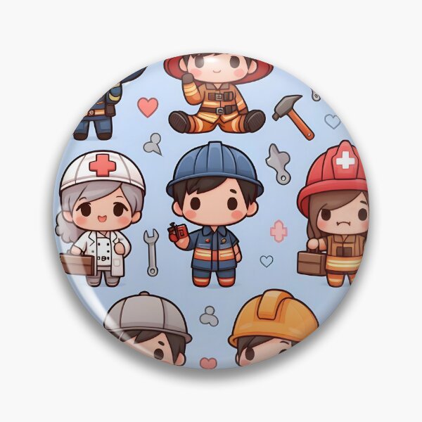 Item preview, Chibi Labor Day Pattern 2.0 designed and sold by StickyGuys.