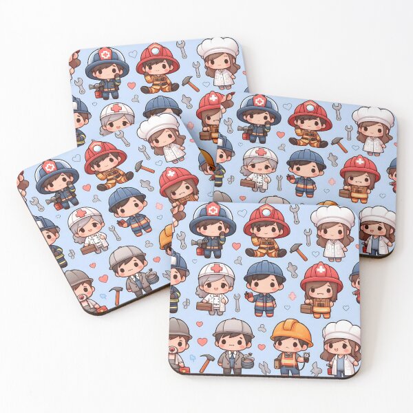 Item preview, Chibi Labor Day Pattern 2.0 designed and sold by StickyGuys.