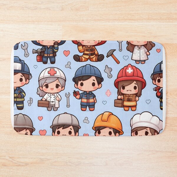 Item preview, Chibi Labor Day Pattern 2.0 designed and sold by StickyGuys.