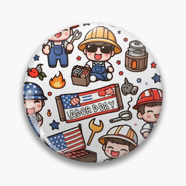 Item preview, Chibi Labor Day Pattern 6.0 designed and sold by StickyGuys.