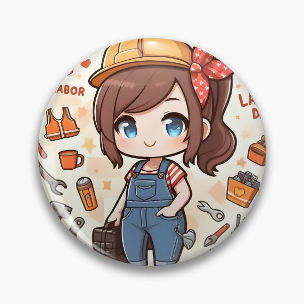 Item preview, Chibi Labor Day Pattern 9.0 designed and sold by StickyGuys.