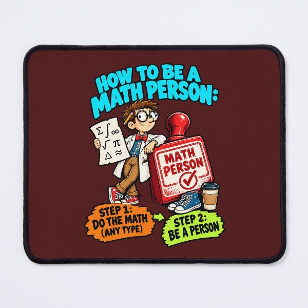 Item preview, How to Be a Math Person, Mathematics Humor. designed and sold by Endless7Art.