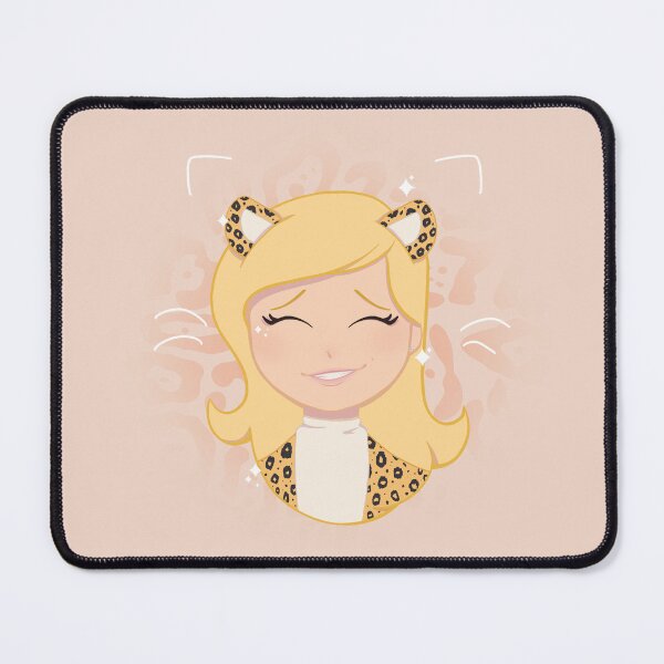 Item preview, Cute Leopard Cat Girl Melody | Pastel Kawaii Animal Character Illustration designed and sold by Hille Stickers.