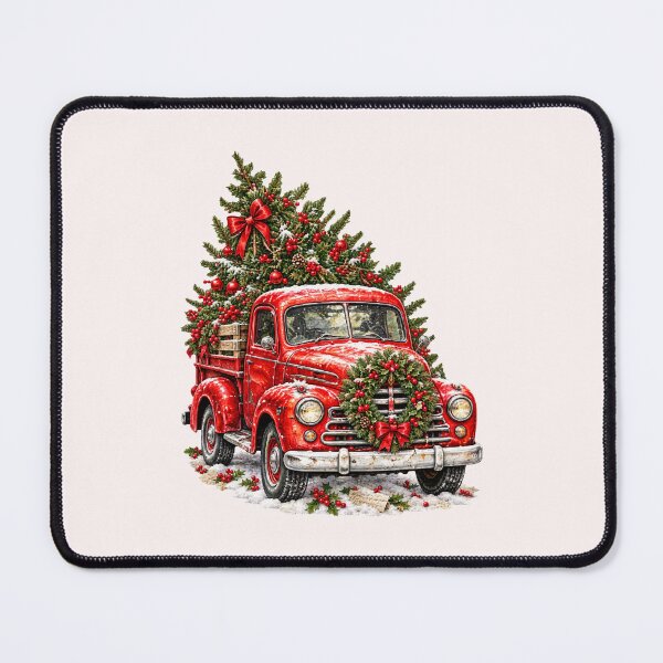 Item preview, Christmas red pickup truck designed and sold by TaruHonu.