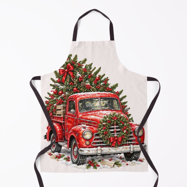 Item preview, Christmas red pickup truck designed and sold by TaruHonu.