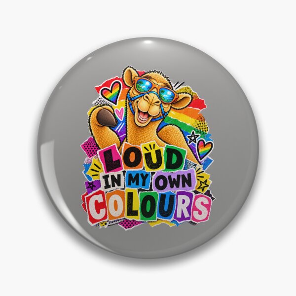 Item preview, LOUD IN MY OWN COLOURS – Zine Cutout Pride Camel – Funny Camel T-Shirt Animal Graphic Camel T-Shirt designed and sold by Camel & Quirk.