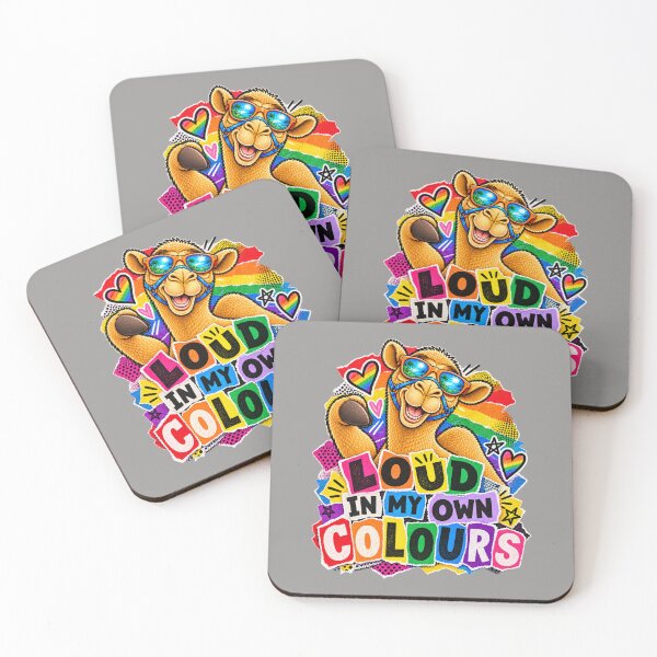 Item preview, LOUD IN MY OWN COLOURS – Zine Cutout Pride Camel – Funny Camel T-Shirt Animal Graphic Camel T-Shirt designed and sold by Camel & Quirk.