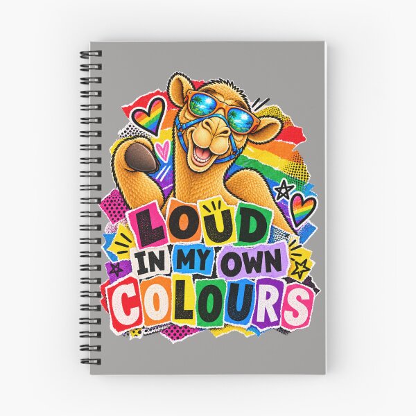 Item preview, LOUD IN MY OWN COLOURS – Zine Cutout Pride Camel – Funny Camel T-Shirt Animal Graphic Camel T-Shirt designed and sold by Camel & Quirk.