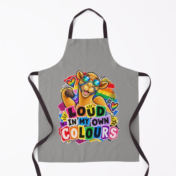 Item preview, LOUD IN MY OWN COLOURS – Zine Cutout Pride Camel – Funny Camel T-Shirt Animal Graphic Camel T-Shirt designed and sold by Camel & Quirk.