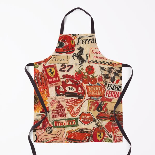 Item preview, Vintage Italian Racing Collage – Retro Motorsport Art designed and sold by frantuliuss.