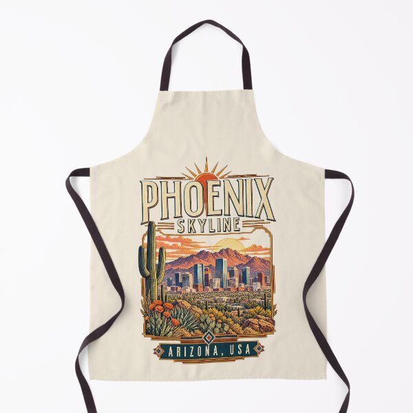 Item preview, Phoenix Skyline, Arizona, USA [Vintage Illustration] designed and sold by elektronen.