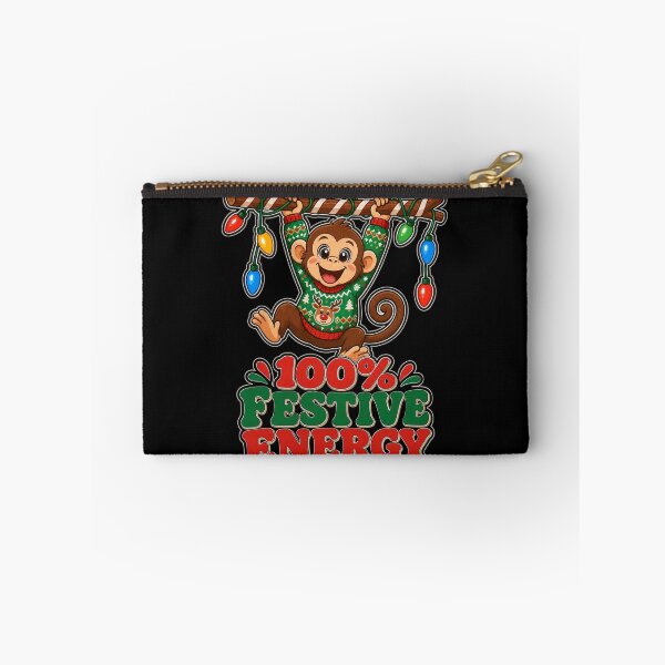 Item preview, 100 Percent Festive Energy Monkey Christmas designed and sold by Design Vibras.