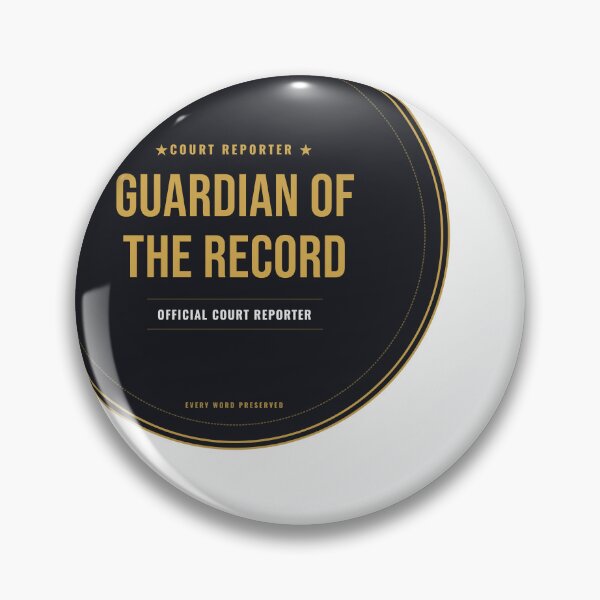 Item preview, Guardian Of The Record Court Reporter Seal designed and sold by SlowMadeShelf.