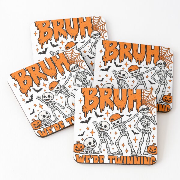 Item preview, Bruh We're Twinning Skeleton Halloween Premium T-Shirt designed and sold by omar ousalah.