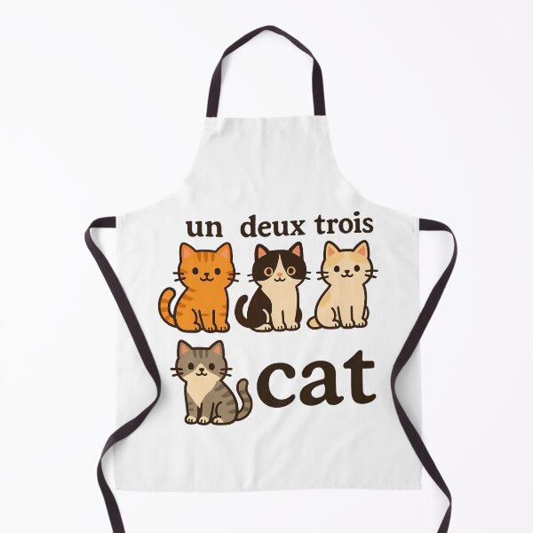 Item preview, Un Deux Trois Cat Funny Kawaii Kitties French Language Humor designed and sold by Photo-Sphere101.