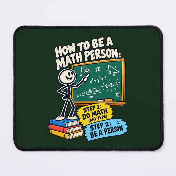 Item preview, How to Be a Math Person, Funny Cartoon Math Teacher. designed and sold by Endless7Art.