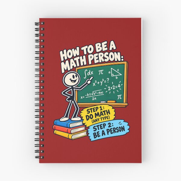 Item preview, How to Be a Math Person, Funny Cartoon Math Teacher. designed and sold by Endless7Art.