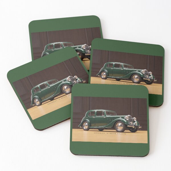 Item preview, 1930s Vintage Green Crossley 10 Regis Saloon Classic Car designed and sold by ArtworkNorth.