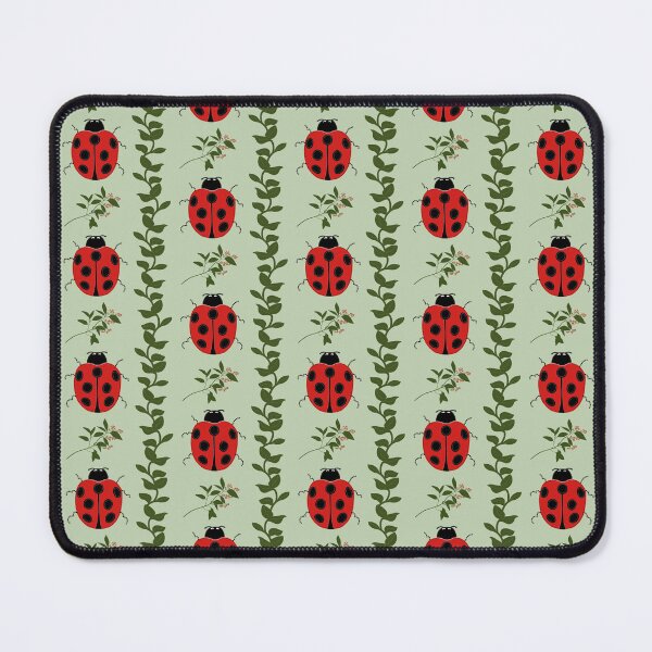 Item preview, Ladybugs and Vines - Whimsical Herb Garden Mint Green designed and sold by The Flying Bunny Studio.