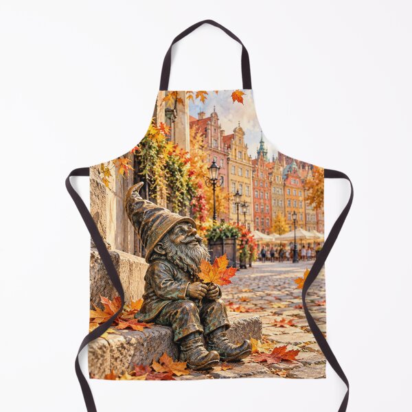 Item preview, Autumn in Wrocław Gnome Art Print – Cozy Poland Travel Wall Art designed and sold by Purrfecta.