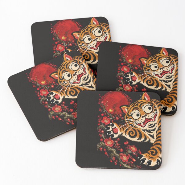 Item preview, Lucky Korean Tiger — Modern Minhwa Folk Art designed and sold by Sanctum Icons.