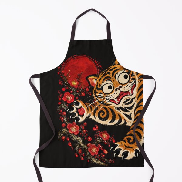 Item preview, Lucky Korean Tiger — Modern Minhwa Folk Art designed and sold by Sanctum Icons.