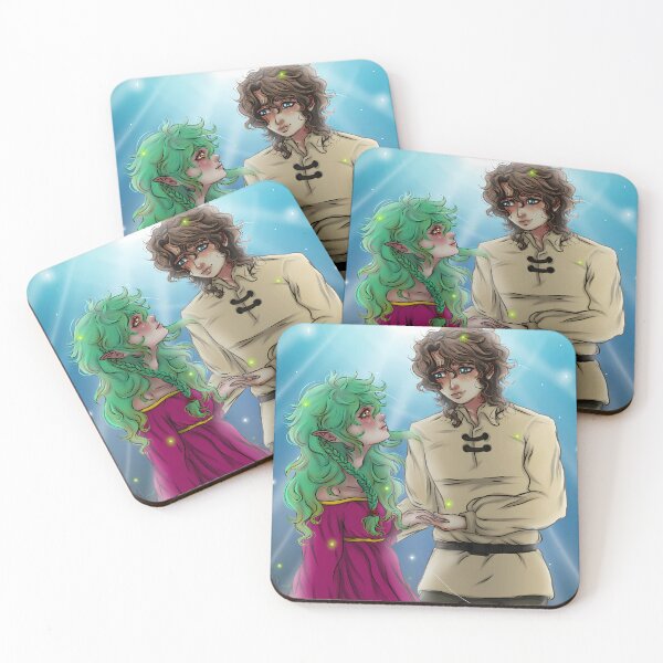 Item preview, Magical Encounter Under the Stars - Fantasy Romance Elf & Companion designed and sold by Bereeliart.