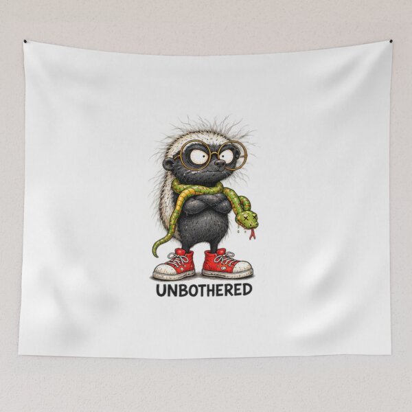 Item preview, Nerdy Honey Badger With Sneakers And Snake designed and sold by paintingnou.