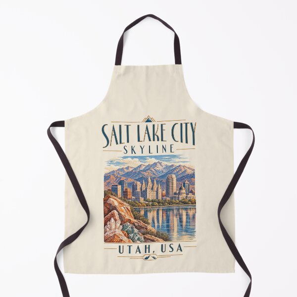 Artikelvorschau, Skyline von Salt Lake City, Salt Lake City, USA [Historische Illustration] entworfen und verkauft von elektronen.