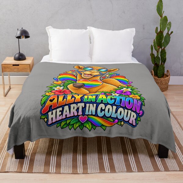Item preview,  ALLY IN ACTION, HEART IN COLOUR – Ally With Heart Pride Camel – Funny Camel T-Shirt Animal Graphic Camel T-Shirt designed and sold by Camel & Quirk.