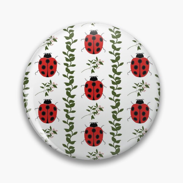 Item preview, Ladybugs and Vines - Whimsical Garden Bright Day - White designed and sold by The Flying Bunny Studio.