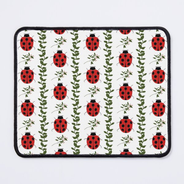 Item preview, Ladybugs and Vines - Whimsical Garden Bright Day - White designed and sold by The Flying Bunny Studio.