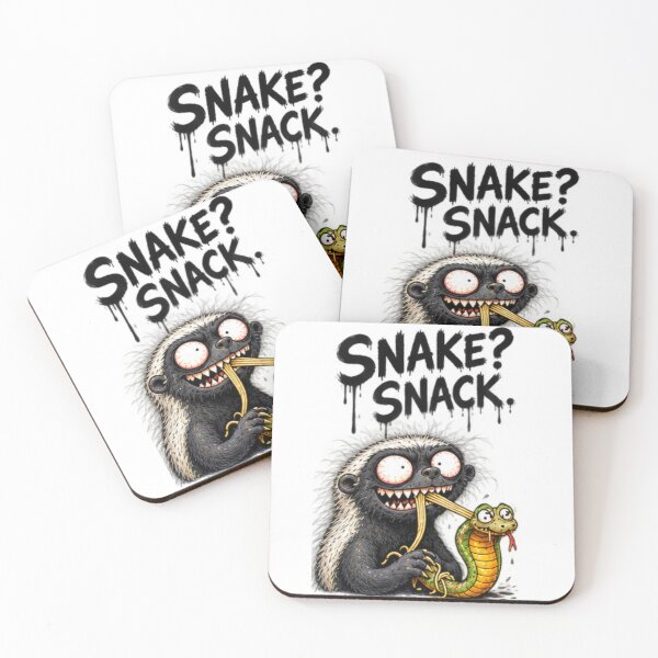 Item preview, Crazy Honey Badger Eating Snake Spaghetti Art designed and sold by paintingnou.