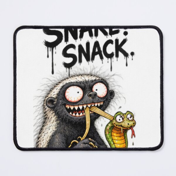 Item preview, Crazy Honey Badger Eating Snake Spaghetti Art designed and sold by paintingnou.
