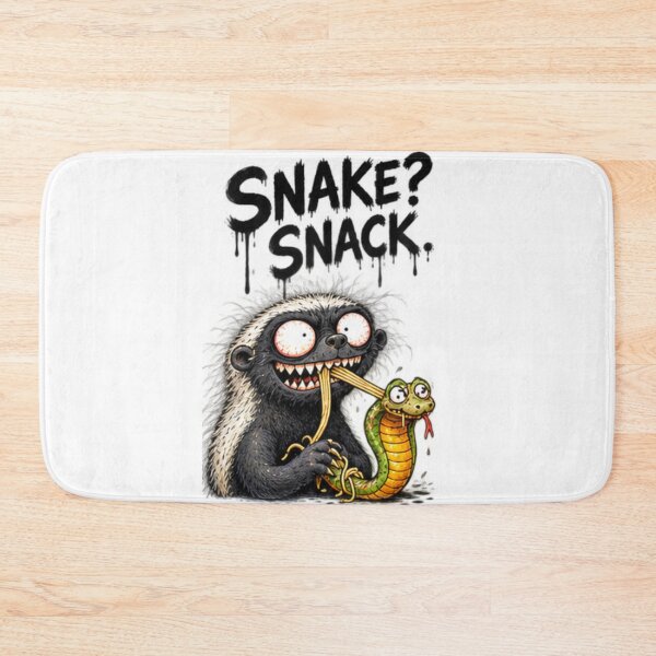 Item preview, Crazy Honey Badger Eating Snake Spaghetti Art designed and sold by paintingnou.