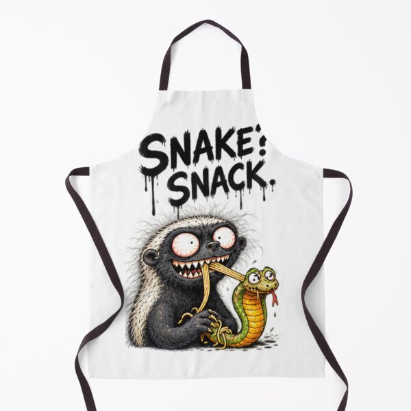 Item preview, Crazy Honey Badger Eating Snake Spaghetti Art designed and sold by paintingnou.