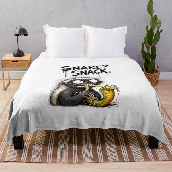 Item preview, Crazy Honey Badger Eating Snake Spaghetti Art designed and sold by paintingnou.