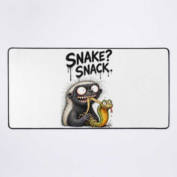 Item preview, Crazy Honey Badger Eating Snake Spaghetti Art designed and sold by paintingnou.
