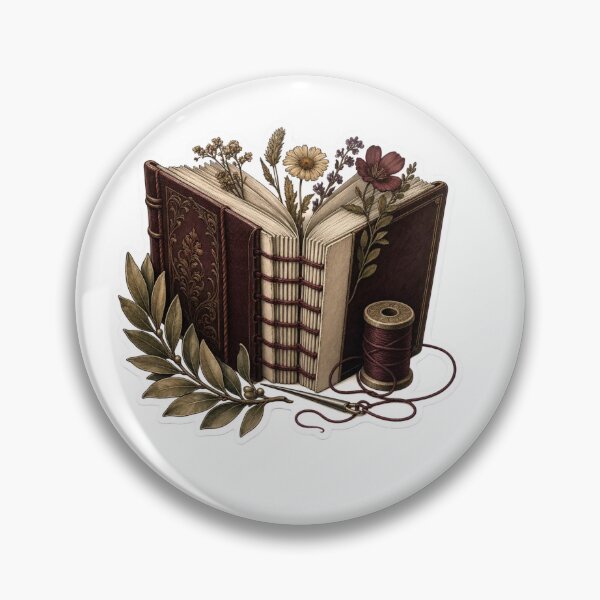 Item preview, Libro encuadernado en cuero con flores prensadas, estilo Dark Academia. designed and sold by StickyGuys.