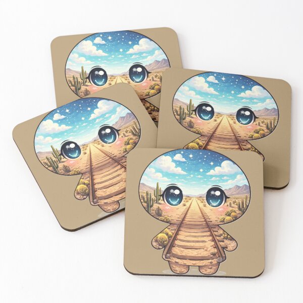 Item preview, Desert Railway Chibi Surreal Kawaii Character designed and sold by Ecosetereos.