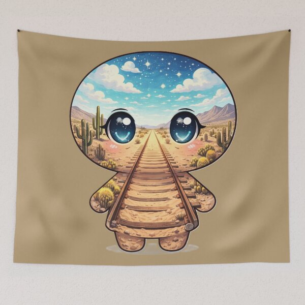Item preview, Desert Railway Chibi Surreal Kawaii Character designed and sold by Ecosetereos.