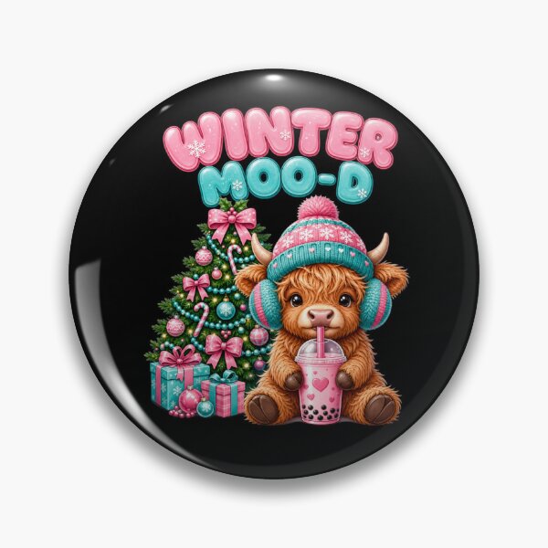 Item preview, Winter Moo D Highland Cow Christmas designed and sold by Design Vibras.