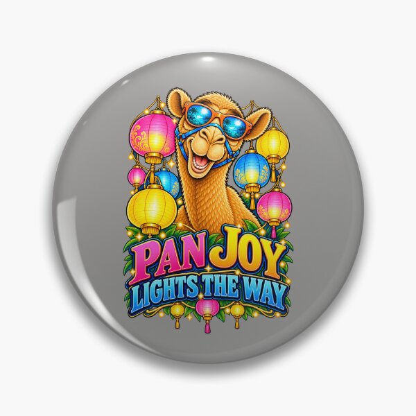 Item preview,  PAN JOY LIGHTS THE WAY – Pan Pride Glow Pride Camel – Funny Camel T-Shirt Animal Graphic Camel T-Shirt designed and sold by Camel & Quirk.
