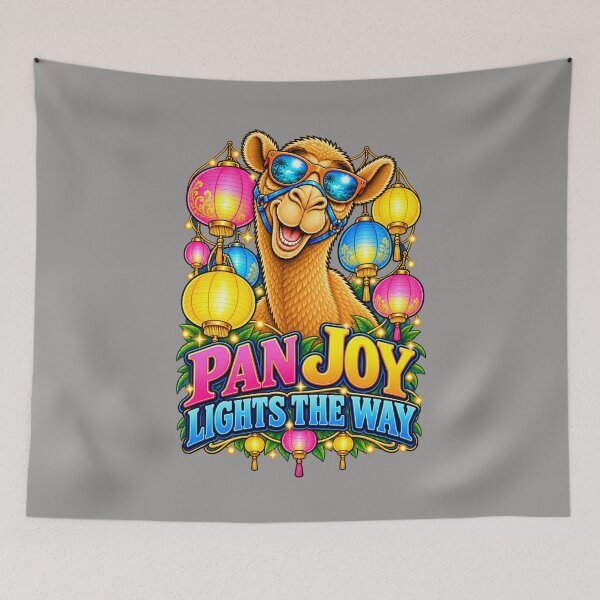 Item preview,  PAN JOY LIGHTS THE WAY – Pan Pride Glow Pride Camel – Funny Camel T-Shirt Animal Graphic Camel T-Shirt designed and sold by Camel & Quirk.