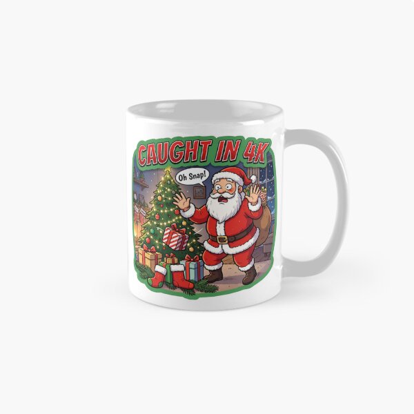 Aperçu de l'œuvre Le Père Noël pris en flagrant délit en 4K - Un mème de Noël hilarant créée et vendue par FrozenFits.