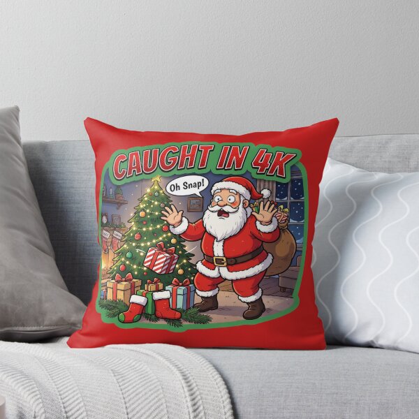 Item preview, Caught in 4K Santa Claus - Funny Christmas Meme designed and sold by FrozenFits.