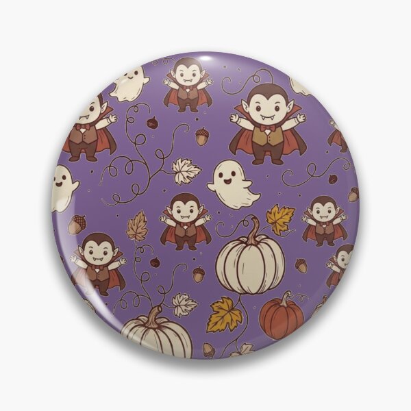 Item preview, Cute Vampires Ghosts Pumpkins Halloween Pattern designed and sold by The-NOKU-Co.
